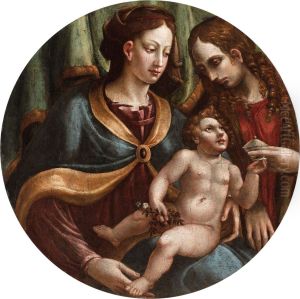 Madonna Col Bambino E Santa Maria Maddalena by Marco Bigio