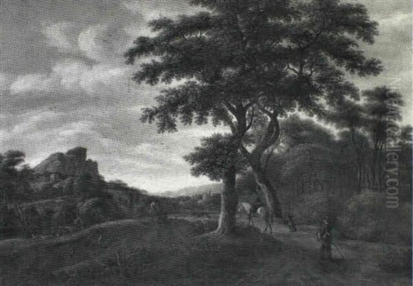 Landskab Med Kvaeghyrde Og Rytter - view 1
