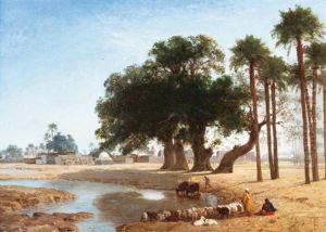 Troupeaux Et Leurs Gardiens, Village Des Bords Du Nil