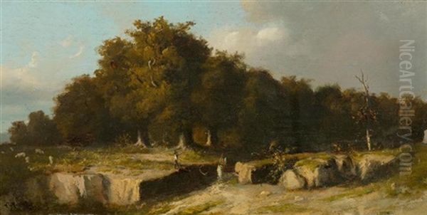 Landschaft Mit Reiter Und Wanderer - view 1