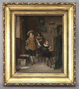 In The Artist's Studio by Ludovic (Louis Hippolyte) Mouchot