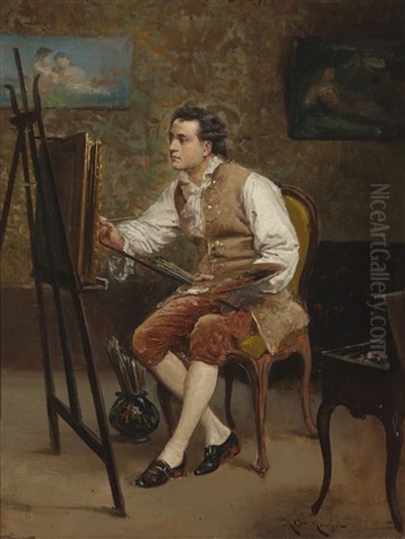 The Artist In His Studio - view 1