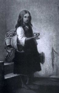 La Petite Marchande by Henri Antoine Leopold De Moulignon