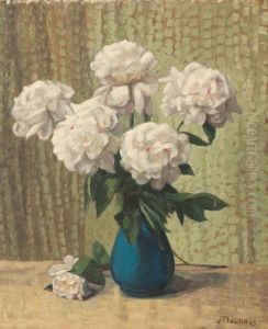 White Camelias by Ernest Moulines