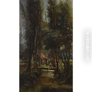 Bachlandschaft Mit Brucke
