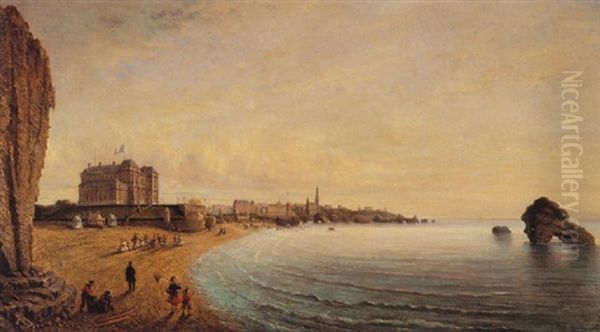 The Beach At Biarritz - view 1