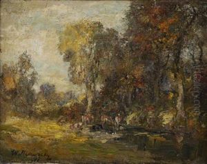 River Landscape With Cattle River Landscape With Cattle