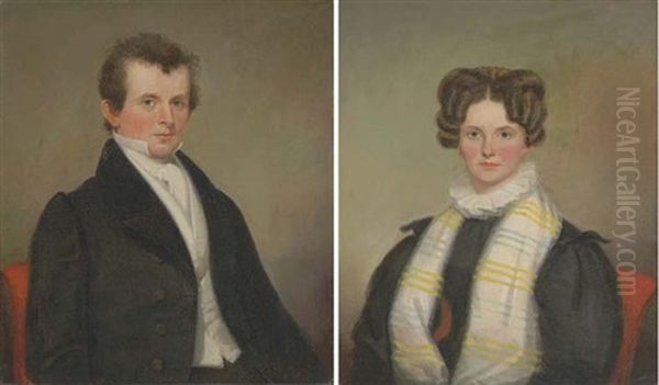 Portrait Of Miami Shepard Floyd (+ Portrait Of Jessie Woodhull Floyd; Pair) - view 1