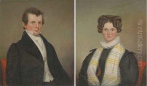 Portrait Of Miami Shepard Floyd (+ Portrait Of Jessie Woodhull Floyd; Pair) Portrait Of Miami Shepard Floyd (+ Portrait Of Jessie Woodhull Floyd; Pair)