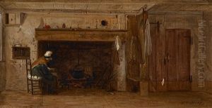 The Mount Kitchen, Stoney Brook by William Sidney Mount