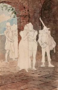 La Partenza Del Soldato by Vespasiano Bignami