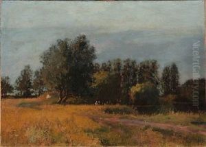 Eng Og Skovbryn. Ryomgaard by Christian Vilhelm Mourier-Petersen