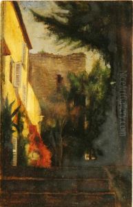 Vicolo Di Paese by Vespasiano Bignami