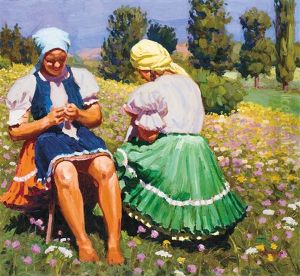 On The Meadow by Tivadar Jozef Mousson
