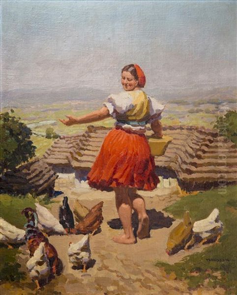 Girl In The Courtyard - view 1