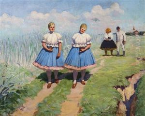 Walking From Church by Tivadar Jozef Mousson
