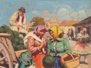 Hungarian Market by Tivadar Jozef Mousson