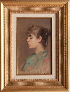 Portrait De Dame by Jean Joseph Marie Alphonse Moutte