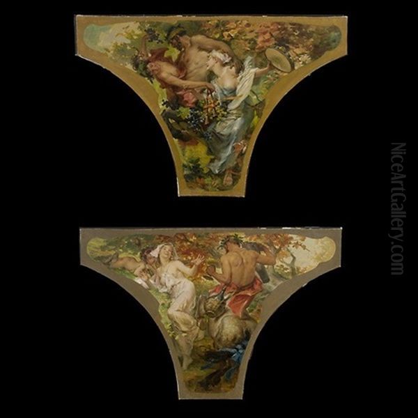 Bacchanal I, Autumn (+ Bacchanal Ii, Spring; Pair) (diptych) - view 1
