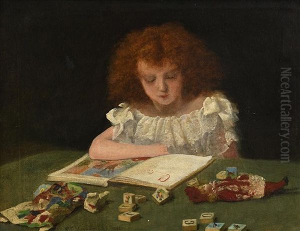 Girl With A Book And Toys - view 1