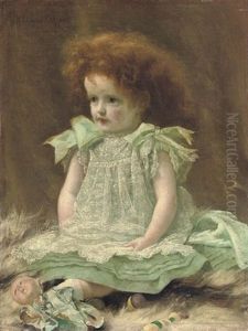 Portrait Of The Artist's Daughter by Richard Thomas Moynan