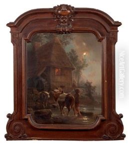 Le Passage Du Gue by Charles Louis Mozin