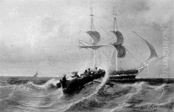 A Launch In Rough Seas - view 1