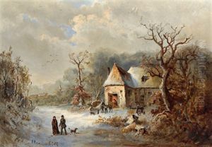 Winterlandschaft Mit Figurlicher Staffage