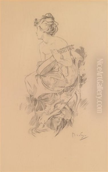 Madchen Mit Laute - view 1