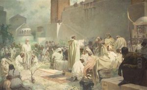 Die Einfuhrung Der Slawischen Liturgie In Grosmahren - Studie Zu Einem Gemalde Aus Dem Zyklus Slawenepos (study)