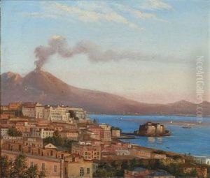 Two Views From Naples And Ischia, Italy (2 Works) by Albinia Schaffalitzky de Muckadell