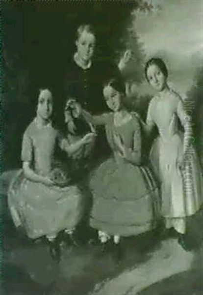 A Family Group In A Landscape - view 1