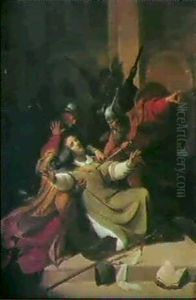 Thomas Becket Overfalles I Katedralen I Canterbury Av Fyra Riddare by Karl Anton Heinrich Mucke