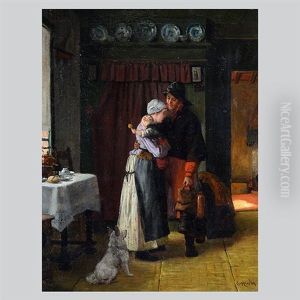 Family In A House by Karl Emil Muecke