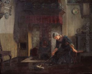 Jugando Con El Gato by Karl Emil Muecke