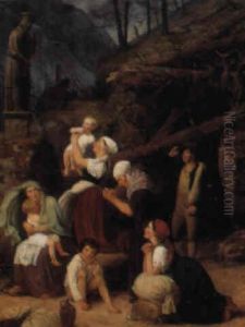 B+hmiske Landfolk, Som Efter Et +del+ggendeuveujr, Ere Forsamlede Ved. . . by Adam August Mueller