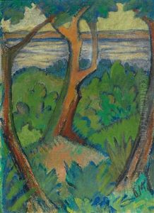 Landschaft Mit Drei Baumen Landschaft Mit Drei Baumen