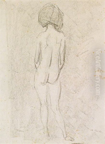 Stehender Weiblicher Ruckenakt - view 1