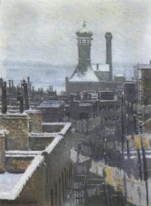 Rooftops In Winter by George F. Muendel