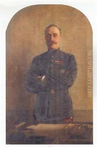 Portrait De Monsieur Le Marechal Foch En Tenue De General De Division Portant Une Barrette De Six Decorations Et La Plaque De La Legion D'honneur
