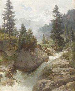 Bergbach In Den Alpen by Jost Muheim