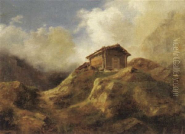 Alphutte Auf Einem Felsen - view 1