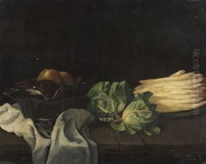 Stillleben Mit Spargel by Josef Muehlbeck