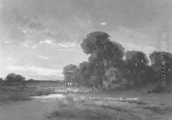 Dachauer Moos Mit Vieh Und Kirche - view 1