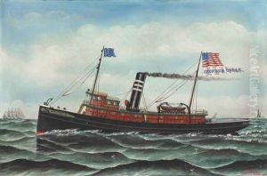 The Tugboat Georges Creek, 1906 by Otto Muhlenfeld