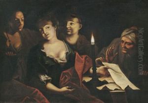 Gesellschaft Bei Kerzenschein by Trophime Bigot