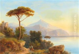 Vesuvius By Naples by Bernhard Muehlig