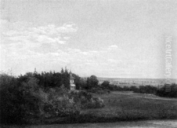 Lustschlosschen In Einem Park Bei Dresden, In Weiter Landschaft - view 1