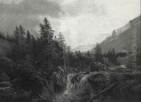 Wildbach Mit Felsvorspr_nge - view 1