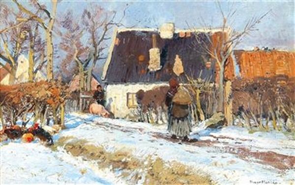 Winter In The Country With Chickens - view 1